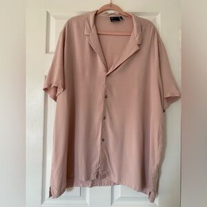 ASOS Design Pink Button Down Top Size‎ 2XL